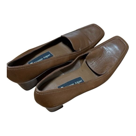 Vintage Etienne Aigner 'Status' 6M Tan Leather Loafers Slip On Casual Shoes - Picture 1 of 5